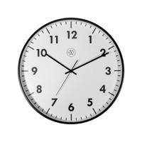 NeXtime NX-7317-V2 Wandklok NXT STIL UURWERK 40cm Kunststof Zwart, Witte Wijzerplaat - thumbnail