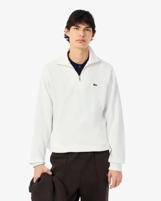 Lacoste Half Zip Sweater Heren Wit - Maat S - Kleur: Wit | Soccerfanshop Lacoste Half Zip Sweater Heren Wit - Maat S - Kleur: Wit | Soccerfanshop