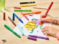 BIC visa color kleurstiften, lijndikte 3 mm, zwart, 12 stuk/ 1 doos - thumbnail