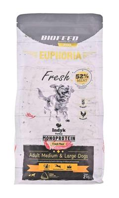 BIOFEED Euphoria Fresh Adult Medium & Large Monoprotein Turkey - droog hondenvoer - 2kg