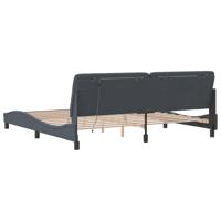 Bedframe met LED zonder matras fluweel donkergrijs 200x200 cm - thumbnail