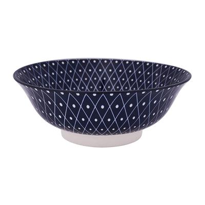 Schaal blue print - diamonds - ⌀21 cm