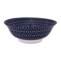 Schaal blue print - diamonds - ⌀21 cm - thumbnail