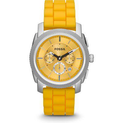 Horlogeband Fossil FS4807 Silicoon Geel 24mm Horlogeband Fossil FS4807 Silicoon Geel 24mm