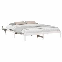 Bedframe met nachttafels Wit 180 x 200 cm Wit - thumbnail