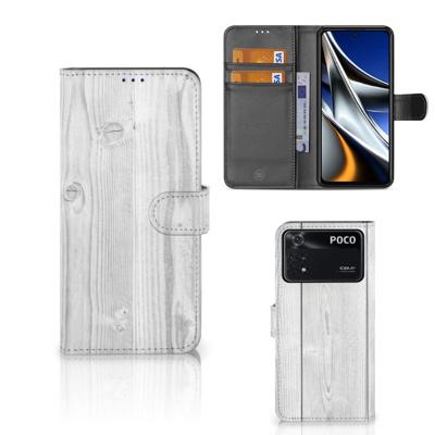 Xiaomi Poco X4 Pro 5G | Book Style Case | White Wood Xiaomi Poco X4 Pro 5G | Book Style Case | White Wood