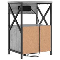 Nachtkastje met lade Grijs sonoma 40 x 31 x 60 cm Bewerkt hout - thumbnail