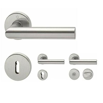 Hoppe deurkruk met sleutelrozet - Amsterdam - deurdikte 37/42mm - RVS