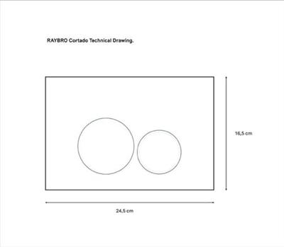 Bedieningsplaat Raybro Cortado 65 TBV Geberit UP100 UP320 Gunmetal Raybro