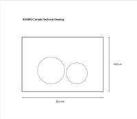 Bedieningsplaat Raybro Cortado 35 TBV Geberit UP100 UP320 Mat Zwart - thumbnail