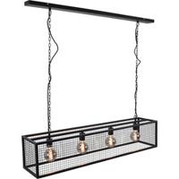 Urban Interiors Hanglamp 'Frame' 4-lamps, kleur Zwart - thumbnail