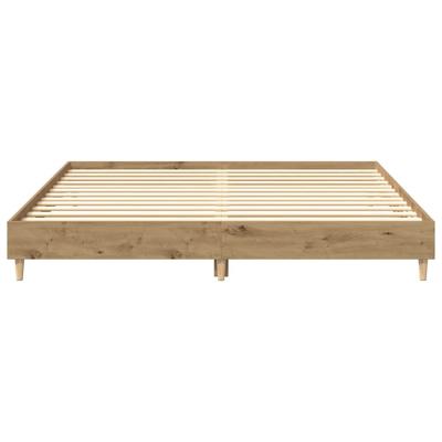 Bedframe zonder matras 200x200 cm spaanplaat artisanaal eiken