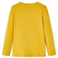 Kindershirt met lange mouwen dierenprint 92 donker okerkleurig - thumbnail