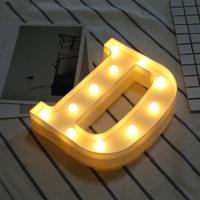 Alfabet D Engelse letter vorm decoratieve licht droge batterij aangedreven warm wit staande opknoping LED vakantie licht - thumbnail
