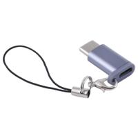 Mini Portable USB to type-C & USB-C Converter adapter met OTG (grijs) - thumbnail