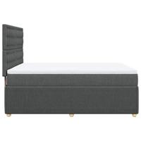 Boxspring met matras stof donkergrijs 140x190 cm - thumbnail