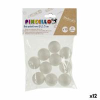 Materiaal voor handarbeid Ballen polyestyreen Ø 2,5 cm Wit 12 Stuks - thumbnail