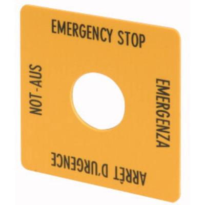 Eaton M22-XYK1 Markeringsplaatje (b x h) 50 mm x 50 mm NOT-AUS (de, en, fr, it) Geel 1 stuk(s)