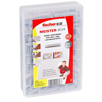 Fischer 41648 Meister-Box SX Assortimentsdoos pluggen 132 onderdelen Fischer 41648 Meister-Box SX Assortimentsdoos pluggen 132 onderdelen