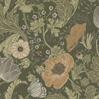Dutch Wallcoverings Gronhaga - Anemone Green - Groen - thumbnail