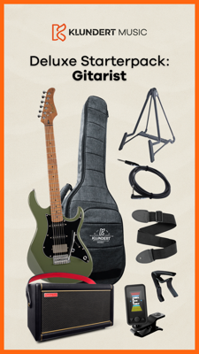 Cort Deluxe Startersset Elektrische Gitaar (Olive Dark Green)