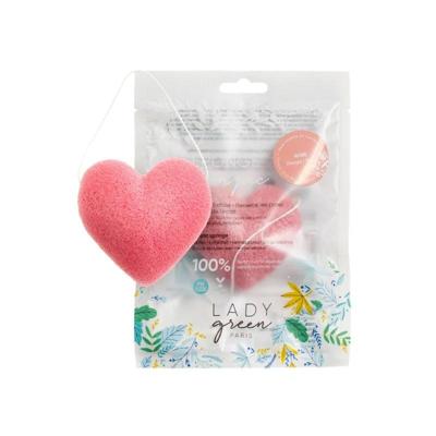 Lady Green Konjac gezichtsspons rose 1 Stuks