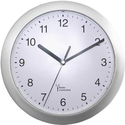 EUROTIME 56787 Wandklok Zendergestuurd 25 cm x 38 mm Zilver
