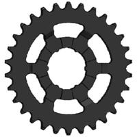 ESJOT steek-tandwiel sprocket 27t 1/2x3/32 f.shimano 5gg - thumbnail