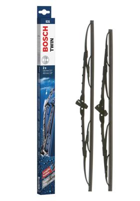 Bosch ruitenwissers Twin 531 - Lengte: 530/450 mm - set wisserbladen voorzijde 531