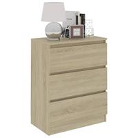 Dressoir 60x33,5x76 cm spaanplaat sonoma eikenkleurig - thumbnail