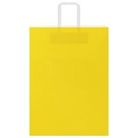 VidaXL Papieren zakken 50 st met hengsels 32x17x44 cm geel - thumbnail