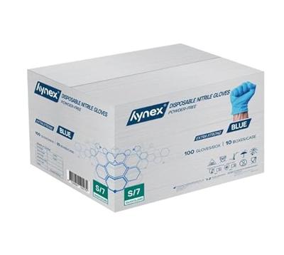 Handschoen hynex nitril s blauw 5gr 100 stuks