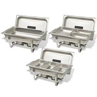 Rechaud set roestvrij staal 3-delig - thumbnail