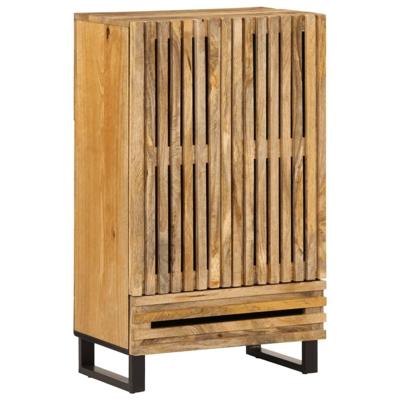 Hoge kast 60x34x100 cm massief ruw mangohout
