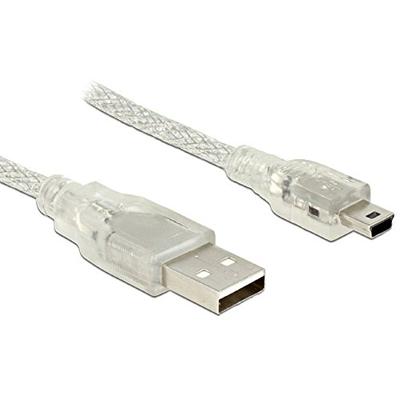 DeLOCK 83907 USB-kabel 2 m USB 2.0 USB A Mini-USB B Transparant