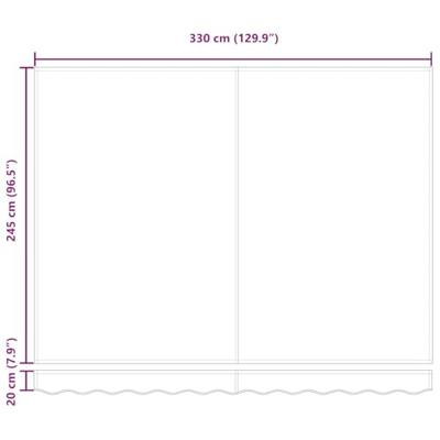 VidaXL Inklapbaar zonnescherm rood en zwart 350 x 250 cm stof