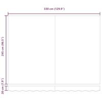 VidaXL Inklapbaar zonnescherm rood en zwart 350 x 250 cm stof - thumbnail