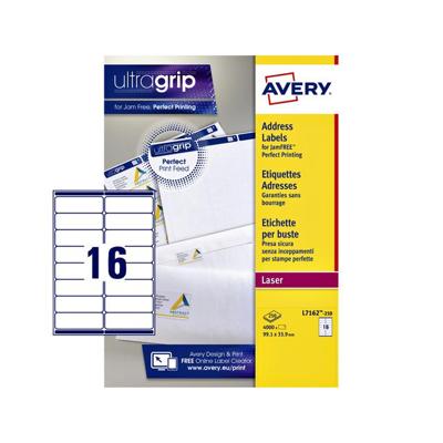 Etiket avery l7162-250 99.1x33.9mm wit 4000st Etiket avery l7162-250 99.1x33.9mm wit 4000st