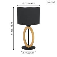 Eglo Zwarte schemerlampBasildon 1 - 43569 - thumbnail