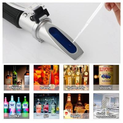 RZ116 refractometer alcohol draagbare automatische digitale refractometer 0-80 glycol handheld ATC Brix refractometer bier doos