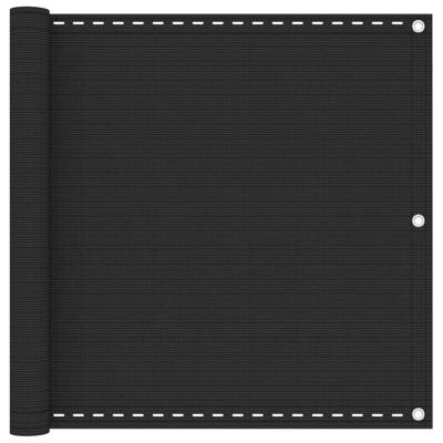 Balkonscherm 90x600 cm HDPE antracietkleurig