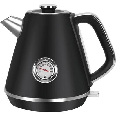 Waterkoker - Aigi Rety - Thermometer - 1.7 Liter - 2200 Watt - Rvs - Zwart/zilver Waterkoker - Aigi Rety - Thermometer - 1.7 Liter - 2200 Watt - Rvs - Zwart/zilver