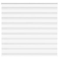 VidaXL Zebra rolgordijn 155x150 cm stofbreedte 150,9cm polyester wit - thumbnail