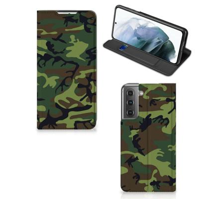 Samsung Galaxy S21 FE | Hoesje met Magneet | Army Dark