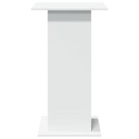Bartafel met opbergruimte 60x60x102 cm bewerkt hout wit - thumbnail