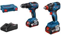 Bosch Professional GSB 18V-55 Accu Klop-/Schroefboormachine 18V + GDX 18V-200 Accu slagmoersleutel 18V 4.0Ah in L-Case - 06019J2208 - thumbnail