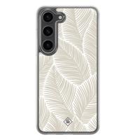 Samsung Galaxy S23 Plus hybride hoesje - Palmy leaves beige - thumbnail
