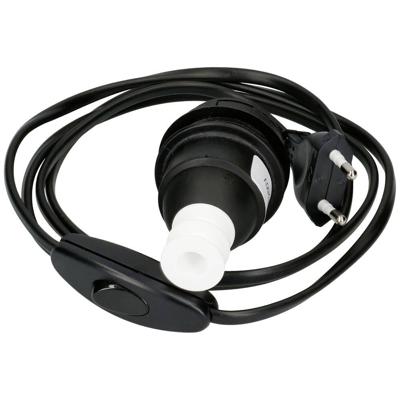 Max Hauri 111816 Lampfitting E27 230 V Met eurostekker Max Hauri 111816 Lampfitting E27 230 V Met eurostekker