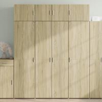 Hoge kast 80x42,5x185 cm bewerkt hout sonoma eikenkleurig - thumbnail