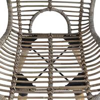 Eetkamerstoelen 4 st natuurlijk rattan bruin - thumbnail